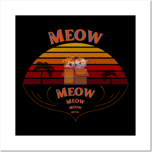 Meow Meow Vantage sunset Posters and Art